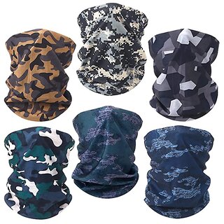 Pack of 2 Unisex Neck Gaiter Face Mask Washable Reusable Bandana (Assorted Color and Design)