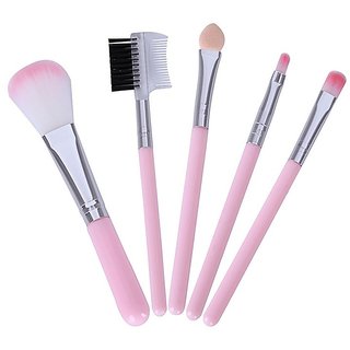 Makeup Brushes Kit (Pack of 5 item) Lip Brush,Highlighter Brush,Foundation Brush,Eye Shadow Brush,Eyebrow Brush