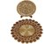 Flihaut Handcrafted Beautiful Round Beaded Decorative Placemat for Dining table (14 inches) Gold  Copper