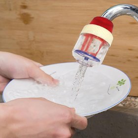 S4 Kitchen and Bathroom Taps Plastic Water Tap Candle Filter Cartridge (Multicolor)