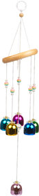 KESAR ZEMS FengShui Multicolor 5+1 Bells with 2 Layer Wind Chimes for Positive Energy, Home Decor Hanging 9.5 Inch Long.