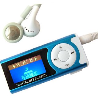 Kss Unique Mini Clip Music Mp3 Player Support 8Gb Tf Card With Earphone- Multi -Color