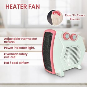 Flow 1020 Electric Handy Room Fan Heater With Overheat Protection (1000 - 2000 W )