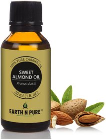 Earth N Pure Sweet Almond Carrier Oil ( Badam Oil ) 100 Cold-Pressed (30 Ml)