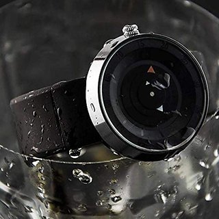                       Watches for Men's Round Dial Black Stylish Belt Sports Watch for Boy's Unisex                                              