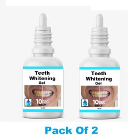 TEETH WHITENING GEL PACK OF 2 REMOVE STAIN  IN JUST 30 SECOND Teeth Whitening Liquid  (30 ml)