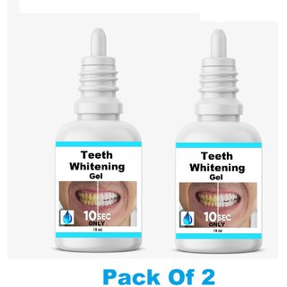 TEETH WHITENING GEL PACK OF 2 REMOVE STAIN  IN JUST 30 SECOND Teeth Whitening Liquid  (30 ml)