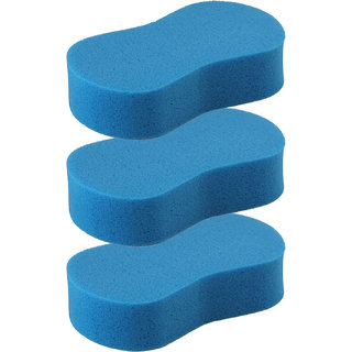                       FeelBlue Multifunctional, Non Scratch, Super Absorbent Car/Bike Washing Sponge(Round Shape, Pack of 3pc)                                              