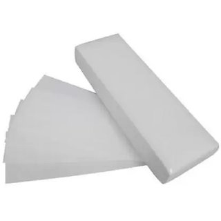                       Hair Removal Waxing Strips Plain Disposable White Color Wax Strips Easy  Safe Pack Of 2                                              