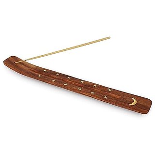                       Online craft pack of 4 Wooden Open Rectangular Incense Stick /Agarbatti Holder Stand/Ash Collector                                              