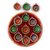 Terracotta Hand Made Diya With Thali (Pack of 13) Table Diya Set  (Height 4 inch)