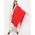 Get Wrapped Red Dobby Border Scarf with Tassel for Women