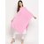 Get Wrapped Pink Dobby Border Scarf with Tassel for Women