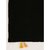 Get Wrapped Black Jersey Snood Scarf with multi color Tassel  for Women