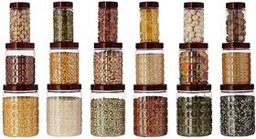 Kitchen4U - Premium Zig-Zag Kitchen Storage Jars Containers Combo Set of 18.