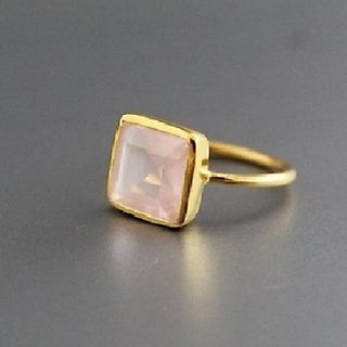                       6 Carat Classic rose quartz Gold Ring by ceylonmine                                              