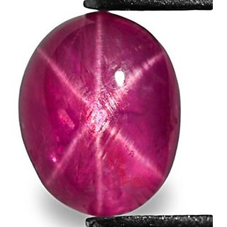                       JAIPUR GEMSTONE-Natural Star Ruby Gemstone 5 Carat Original Certified Stone For Unisex                                              