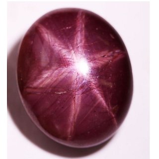                       JAIPUR GEMSTONE-5.25 Carat / 5 Ratti Star Ruby Stone Natural Stone Original Certified by Lab Loose Gemstone                                              