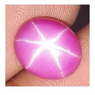 JAIPUR GEMSTONE-5.00 Ratti Natural Stone Six Rayed Star Ruby Gemstone for Men and Women JAIPUR GEMSTONE-5.00 Ratti Natural Stone Six Rayed Star Ruby Gemstone for Men and Women