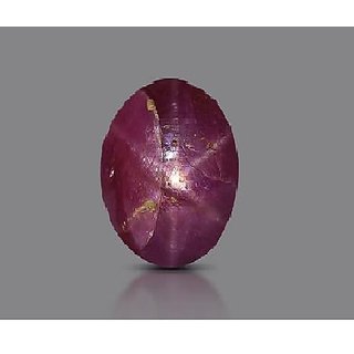                       JAIPUR GEMSTONE-5.5 Carat / 5.75 Ratti Star Ruby Stone Natural Stone Original Certified by Lab Loose Gemstone                                              