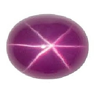 JAIPUR GEMSTONE-Natural Star Ruby 5.50 Ratti Semi Precious Pink Colour Star Ruby Original Certified Gemstone JAIPUR GEMSTONE-Natural Star Ruby 5.50 Ratti Semi Precious Pink Colour Star Ruby Original Certified Gemstone