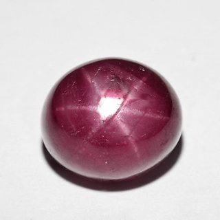                       JAIPUR GEMSTONE-5.50 Ratti Beautiful and Rare Star Ruby Stone Amazing Star Effect - Six Rays Light                                              