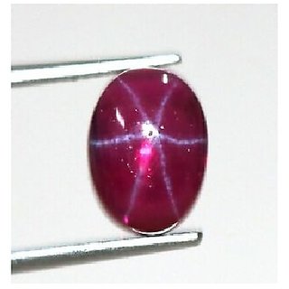                       JAIPUR GEMSTONE-Gems 5.50 Ratti Natural Stone Star Ruby Gemstone Unheated and Untreated for Unisex                                              