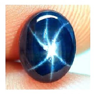                       JAIPUR GEMSTONE-Natural Certified Beautiful Gemstone Star Sapphire Stone 5.00 For Men and Women                                              