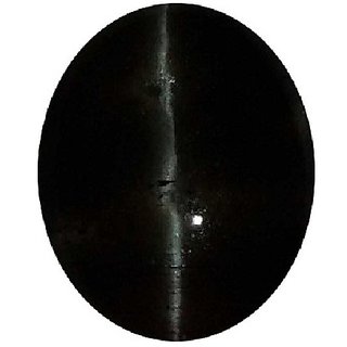                       JAIPUR GEMSTONE-5.5 Carat Original Black Cats Eye Lehsuniya Gemstone for Unisex by Lab Certified                                              