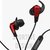 Combo of 2 Conekt M11 Pop Wired Earphones with HD Sound, Multi-Function Button (Black With Red)