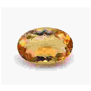                       CEYLONMINE-Natural Citrine Sunela 5.25 to 5.5 RATTI Certified Pukhraj Substitute Loose Gemstone                                              