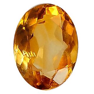                       CEYLONMINE-Natural Citrine Sunela 5.25 to 5.5 RATTI Certified Pukhraj Substitute Loose Gemstone                                              