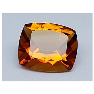                       CEYLONMINE-Natural Citrine Sunehla 5.25 to 5.5 RATTI Certified Pukhraj Substitute Loose Gemstone                                              