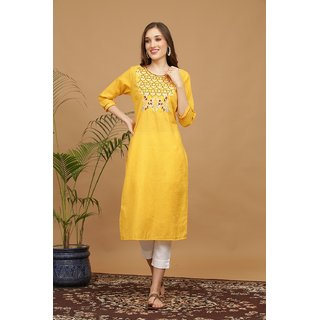 Lakshtish Round Neck Embroideay Kurta Lakshtish Round Neck Embroideay Kurta