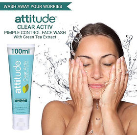 Attitude Clear Activ Pimple Control Face Wash Worlds No1 Face Wash  PIMPLE control 100ml x 1 safe tested