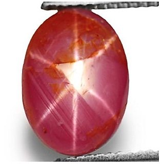                       CEYLONMINE-Star Ruby Gems Gallery 5.75 Carat Star Ruby Gemstone Original Certified                                              