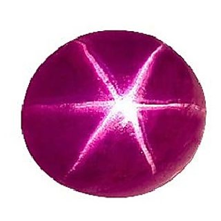                       CEYLONMINE-Natural Star Ruby 5.5 Ratti Lab Certified Star Ruby Gemstone with Amazing Six Rays Intersect Lines.                                              