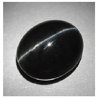 CEYLONMINE-5.25 Carat Black Cats Eye Stone Original Certified A+ Quality Lehsuniya Gemstone for Unisex