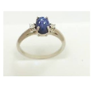                       JAIPUR GEMSTONE-5.00 Carat Natural Star Sapphire Gold Plated Men's Ring Blue Star Sapphire Stone Astrology Ring                                              