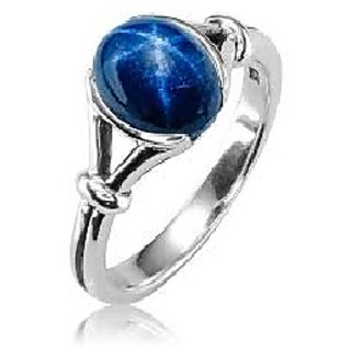                       JAIPUR GEMSTONE-5 Carat Star Sapphire Blue Star Sapphire Sterling Silver Star Gemstone Astrological Ring For Unisex                                              
