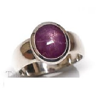                       CEYLONMINE-5.25 Ratti Natural Star Ruby Gemstone Men's Ring Gold Plated Plated Natural Star Ruby Gemstone Ring                                              