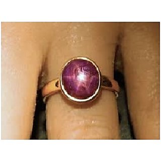                       CEYLONMINE-5.00 Carat Beautiful Star Ruby Ring with Original Stone Pink Gemstone Ring by Lab Certified for Unisex                                              