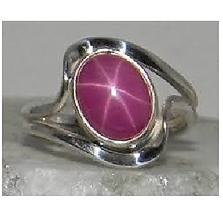                       CEYLONMINE-5.75 Carat Star Ruby Ring Unheated Untreated Certified Gemstone Ring for Men and Women                                              