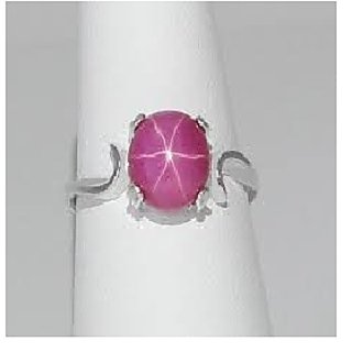                       CEYLONMINE-5.00 Carat Beautiful Star Ruby Ring with Original Stone Ring by Lab Certified for Unisex                                              