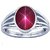 CEYLONMINE-5.50 Carat Star Ruby Beautiful Certified Silver Plated Ring for Men and Women