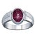 CEYLONMINE-5.00 Carat Star Ruby Gemstone Ring Sterling Silver Natural Pink Star Ruby for Men and Women