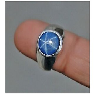                       CEYLONMINE-5.25 Ratti Star Sapphire Engagement Rings Sterling Silver Star Jewelry Rings For Men and Women                                              