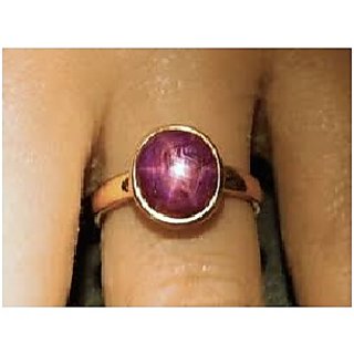                       JAIPUR GEMSTONE-5.00 Carat Beautiful Star Ruby Ring with Original Stone Pink Gemstone Ring by Lab Certified for Unisex                                              