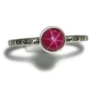                       JAIPUR GEMSTONE-5.5 Ratti Star Ruby Astrological Ring Original Certified Natural Star Ruby Gemstone Ring                                              