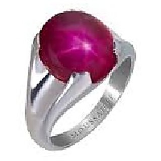                       JAIPUR GEMSTONE-5.00 Carat Beautiful Star Ruby Ring with Original Stone Ring by Lab Certified for Unisex                                              